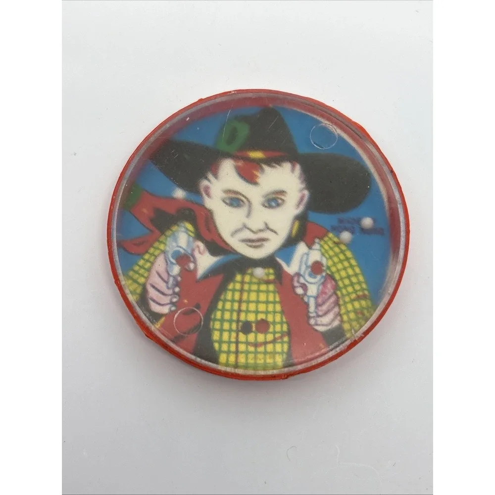 Vtg Round Cowboy Puzzle Ball Game Toy Party Prize Beads Hong Kong Howdy‎ Doody